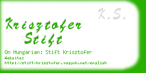 krisztofer stift business card